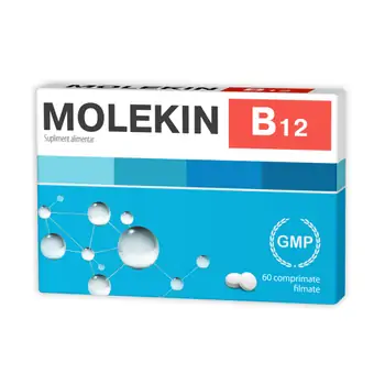 Sistemul nervos (tonice, pentru stres) - Molekin B12, 60 comprimate, Zdrovit, farmaciamare.ro