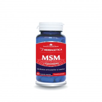 Oase, mușchi și articulații - MSM+ Cucumin95, 60 capsule, Herbagetica, farmaciamare.ro