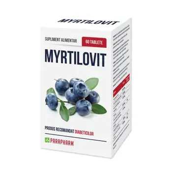 Tonice generale - Myrtilovit, 60 tablete, Parapharm, farmaciamare.ro