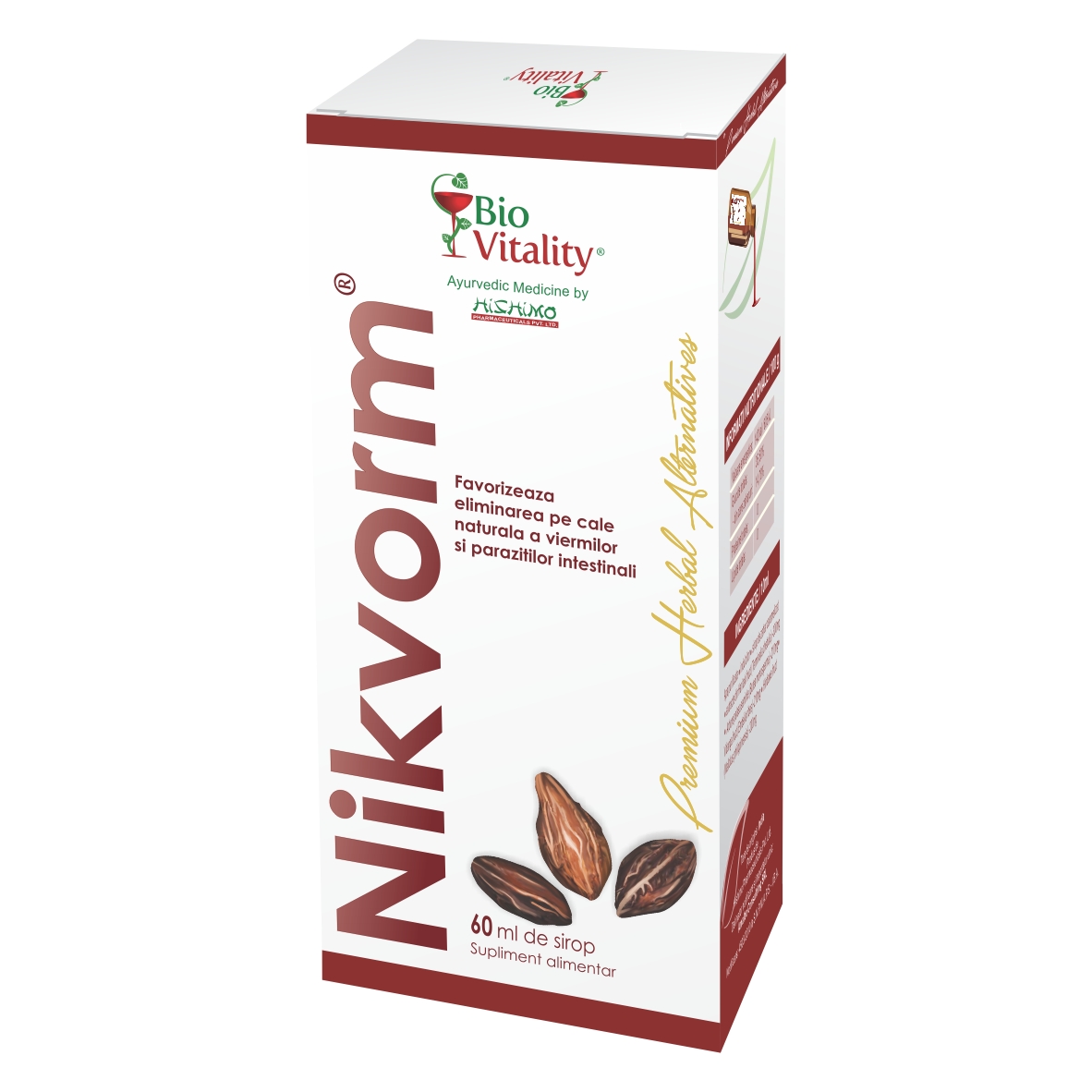 Sănătatea copiilor - Nikvorm sirop, 60 ml, Bio Vitality, farmaciamare.ro