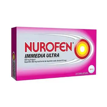 Analgezice, antiinflamatoare - Nurofen Immedia Ultra 400mg, 24 drajeuri, Reckitt Benckiser, farmaciamare.ro