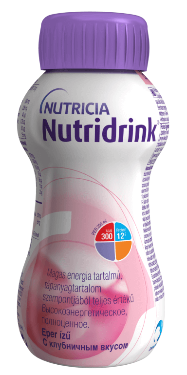 Nutriție specială - Nutridrink cu aroma de capsuni, 200 ml, Nutricia, farmaciamare.ro