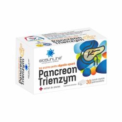Sistemul digestiv - Pancreon Trienzym, 12 capsule, Helcor, farmaciamare.ro