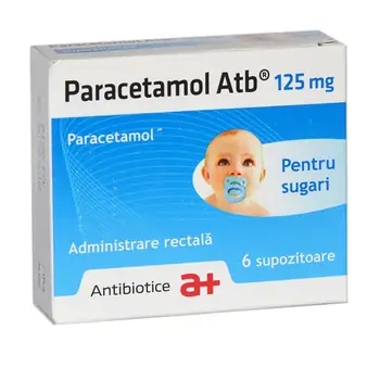 Analgezice, antiinflamatoare - Paracetamol 125mg, 6 supozitoare, Antibiotice, farmaciamare.ro