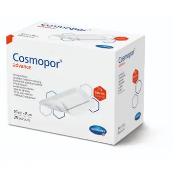 Plasturi și pansamente - Plasturi Cosmopor Advance, 10 x 8 cm, 25 plasturi, Hartmann, farmaciamare.ro