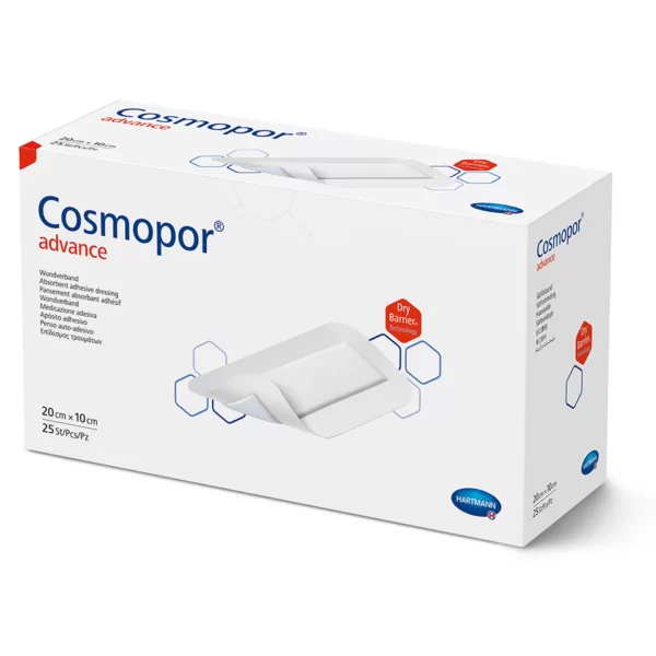 Plasturi și pansamente - Plasturi Cosmopor Advance, 20 x 10 cm, 25 plasturi, Hartmann, farmaciamare.ro