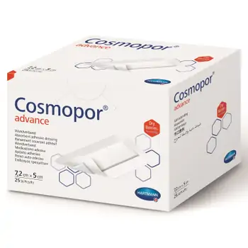 Plasturi și pansamente - Plasturi Cosmopor Advance, 7,2 x 5 cm, 25 plasturi, Hartmann, farmaciamare.ro