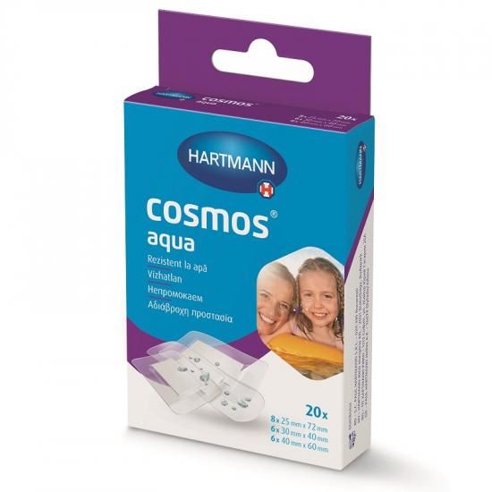 Plasturi și pansamente - Plasturi Cosmos Aqua, 20 bucati, Hartmann, farmaciamare.ro