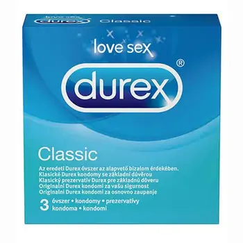 Protecție și lubrifianți - Prezervative Classic, 3 bucati, Durex, farmaciamare.ro