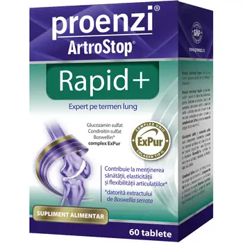 Oase, mușchi și articulații - Proenzi ArtroStop Rapid+, 60 tablete, Walmark, farmaciamare.ro