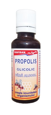 Uleiuri, extracte și tincturi - Propolis glicolic fara alcool, 30 ml, Favisan, farmaciamare.ro