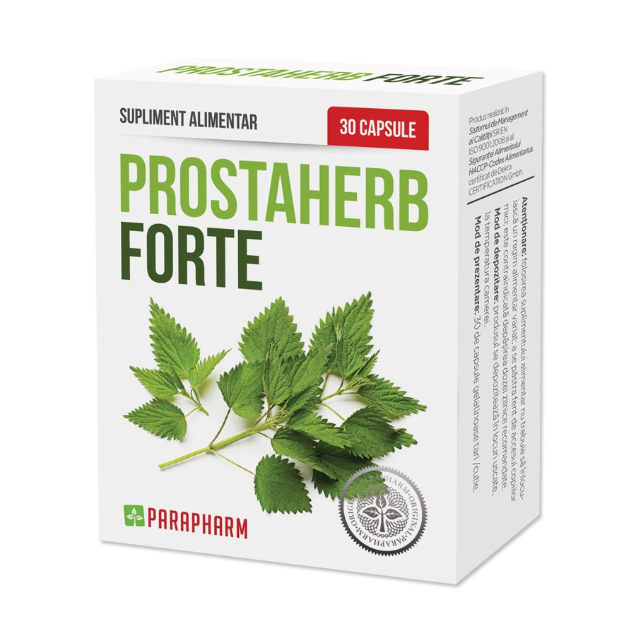 Sistemul genito- urinar - Prostaherb Forte, 30 capsule, Parapharm, farmaciamare.ro