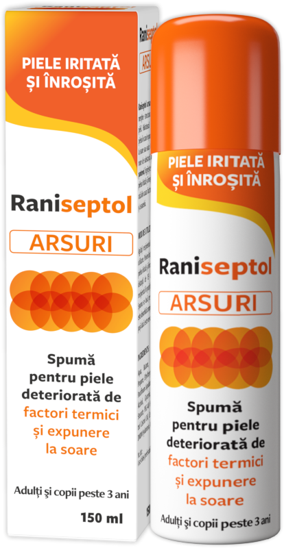 Cicatrici, vergeturi, celulita - Raniseptol Arsuri, 150ml, Zdrovit, farmaciamare.ro