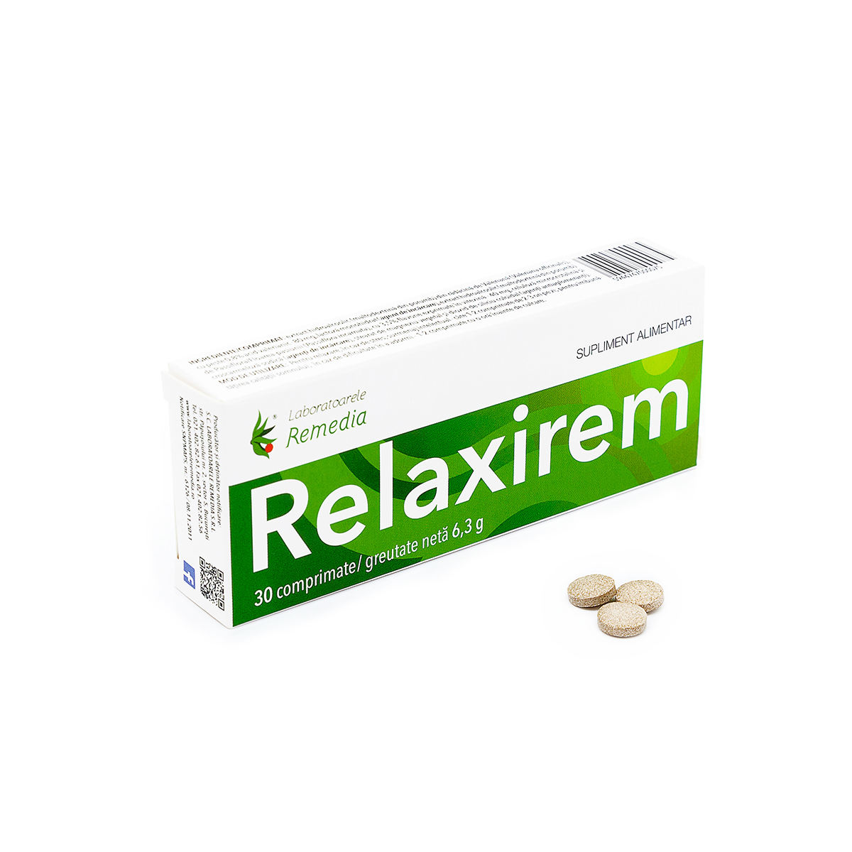 Sistemul nervos (tonice, pentru stres) - Relaxirem, 30 comprimate, Remedia, farmaciamare.ro