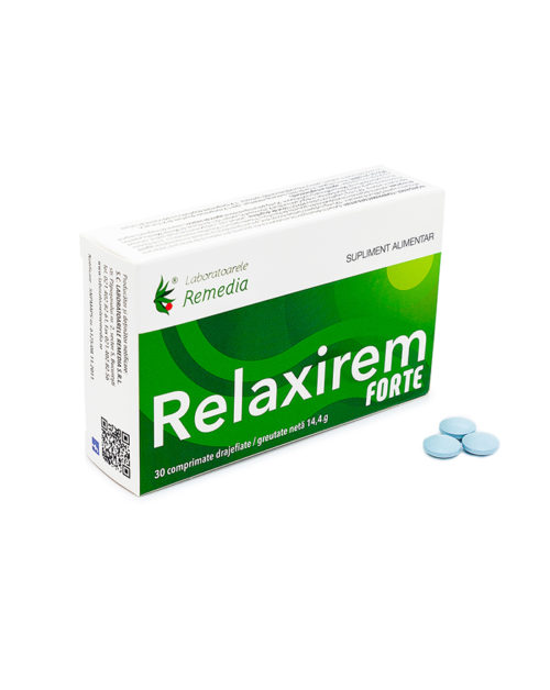 Sistemul nervos (tonice, pentru stres) - Relaxirem Forte, 30 comprimate, Remedia, farmaciamare.ro