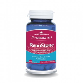 Sistemul genito- urinar - RenoStone, 60 capsule, Herbagetica, farmaciamare.ro