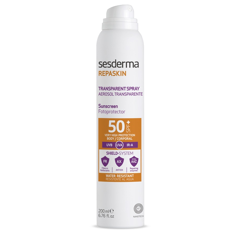 Protecție solară - Repaskin spray fotoprotector SPF 50+, 200 ml, Sesderma, farmaciamare.ro