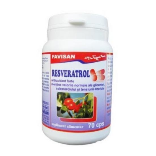Tonice generale - Resveratrol, 70 capsule, Favisan, farmaciamare.ro