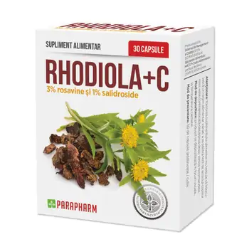 Tonice generale - Rhodiola+C, 30 capsule, Parapharm, farmaciamare.ro