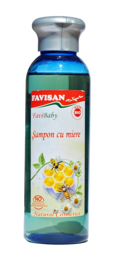 Igienă și îngrijire copii - Sampon cu miere FaviBaby, 150 ml, Favisan, farmaciamare.ro