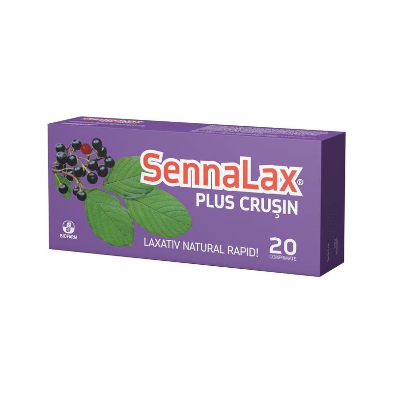 Sistemul digestiv - Sennalax + Crușin, 20 comprimate, Biofarm, farmaciamare.ro