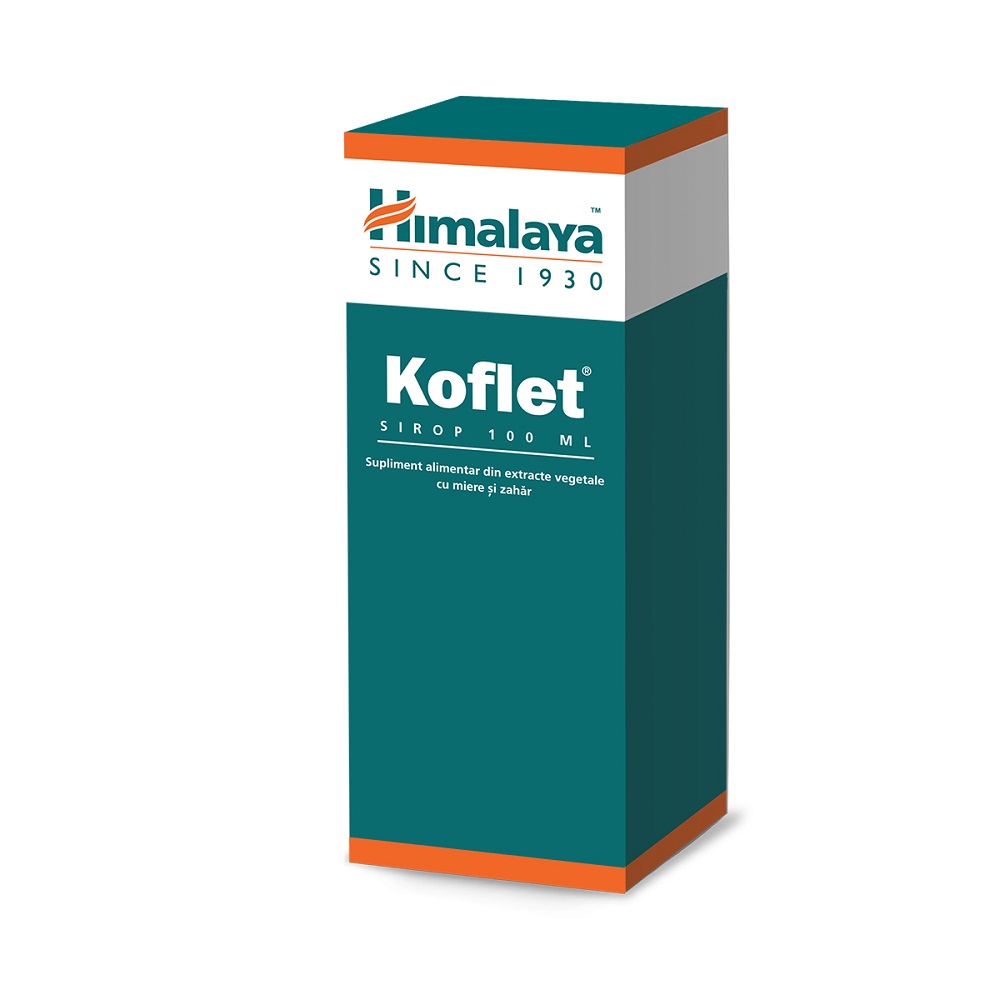 Răceală, gripă și tuse - Sirop Koflet, 100 ml, Himalaya , farmaciamare.ro