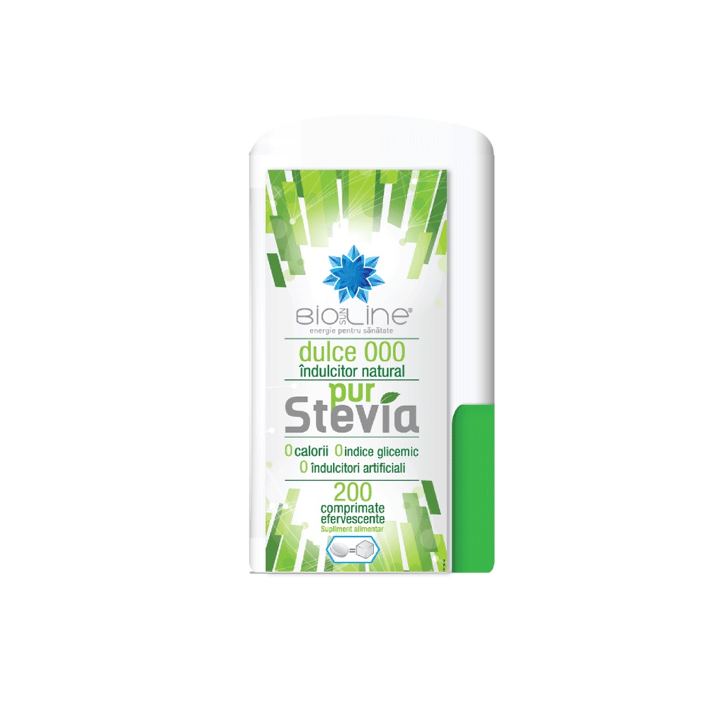 Produse fără zahăr - Stevia Pur-Dulce, 200 comprimate, Helcor, farmaciamare.ro