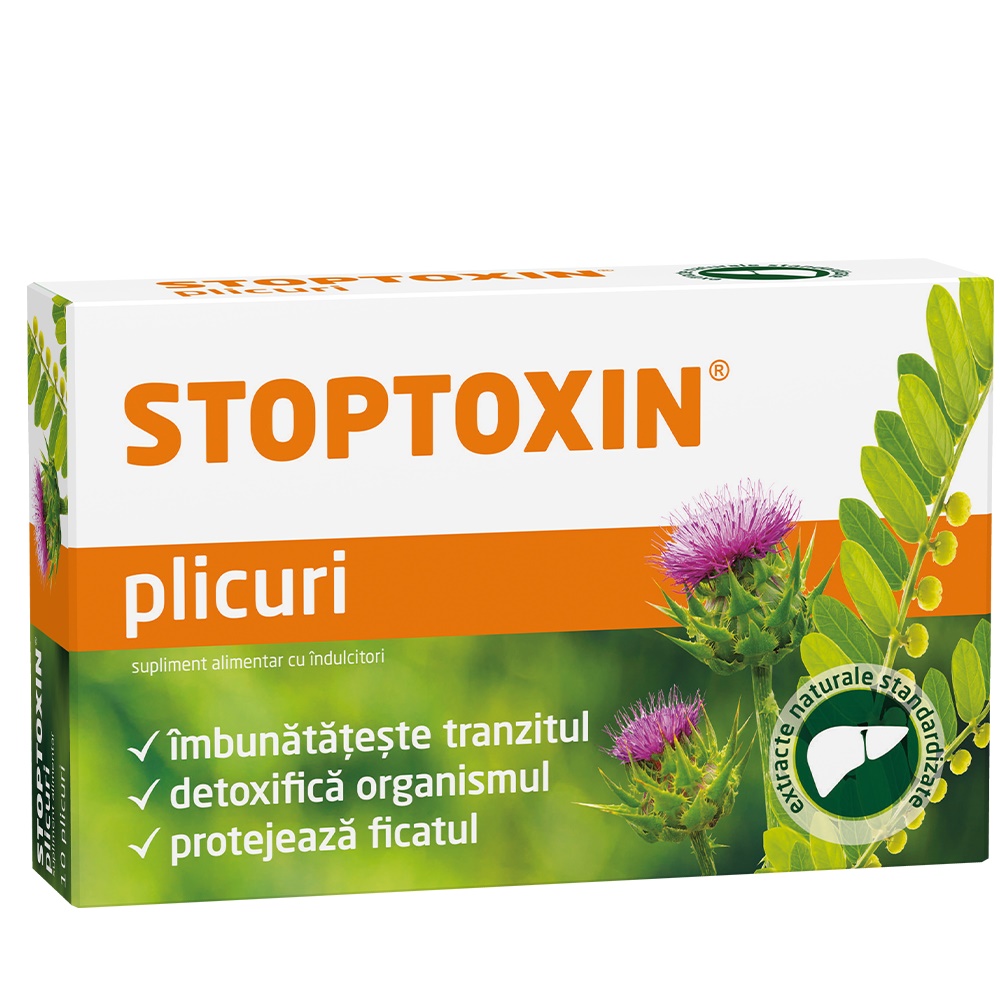 Afecțiuni hepato-biliare - Stoptoxin,10 plicuri, Fiterman, farmaciamare.ro