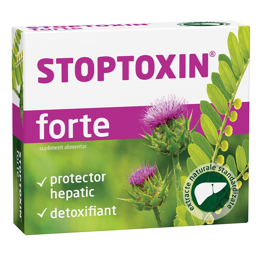 Afecțiuni hepato-biliare - Stoptoxin Forte, 30 capsule, Fiterman, farmaciamare.ro