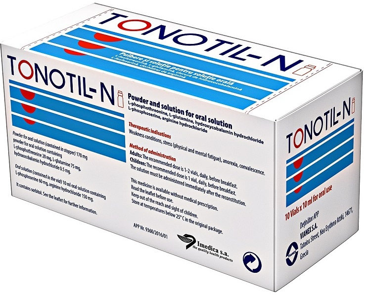 Tonice generale - Tonotil-N, 10 flacoane buvabile, Vianex SA, farmaciamare.ro
