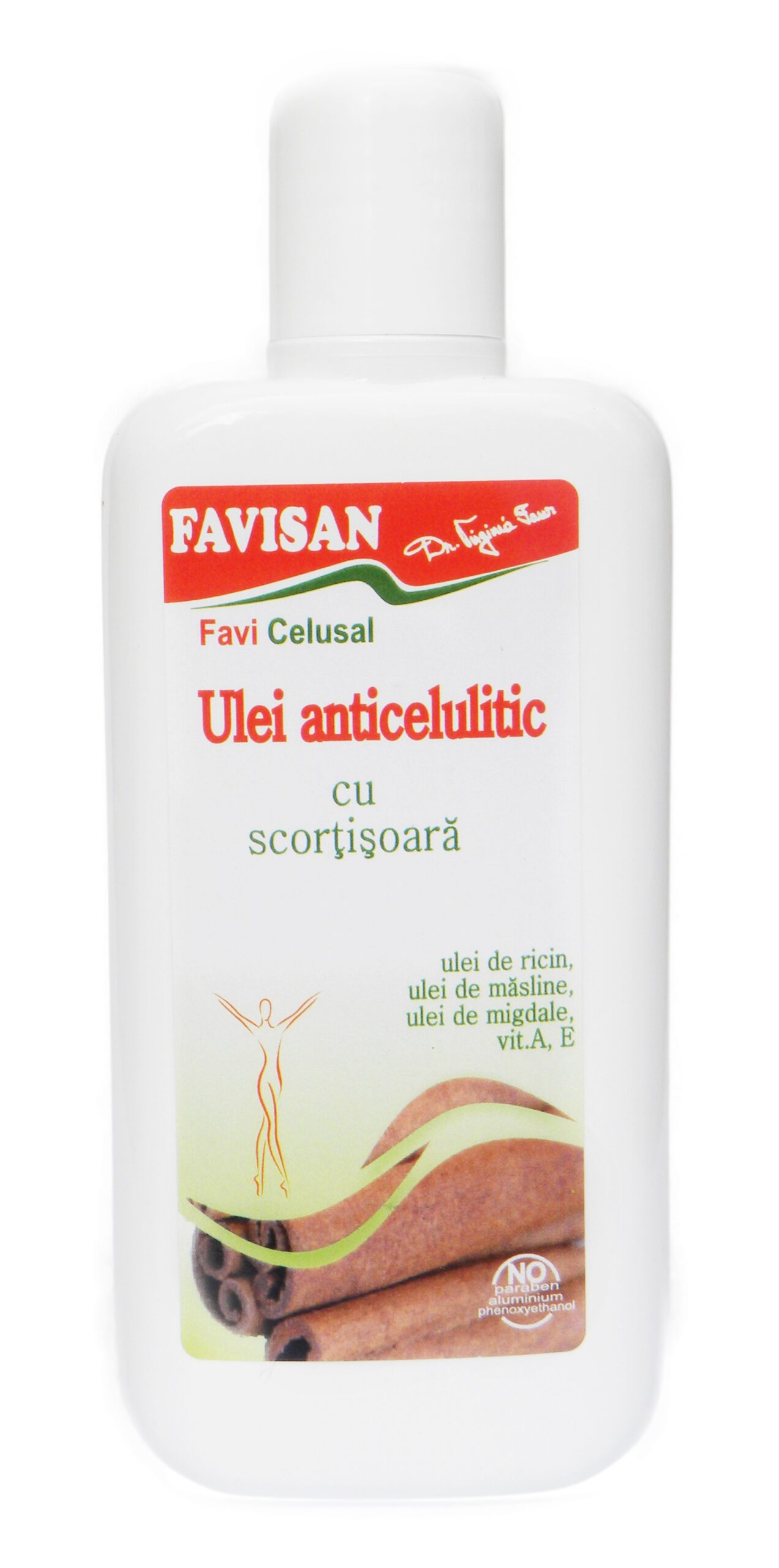 Cicatrici, vergeturi, celulita - Ulei anticelulitic cu scortisoara Favi Celusal, 125 ml, Favisan, farmaciamare.ro