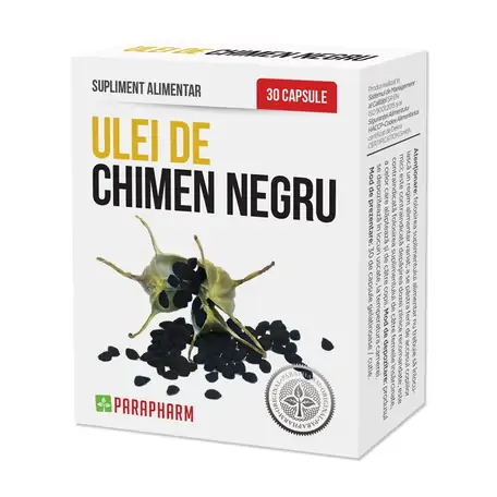 Tonice generale - Ulei de Chimen Negru, 30 capsule, Parapharm, farmaciamare.ro