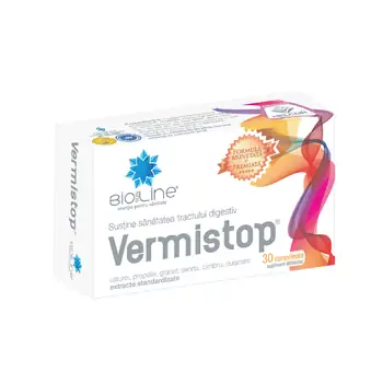 Sistemul digestiv - Vermistop, 30 comprimate, Helcor, farmaciamare.ro