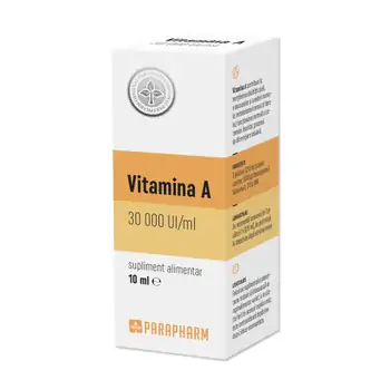 Uleiuri, extracte și tincturi - Vitamina A, 10ml, Parapharm, farmaciamare.ro