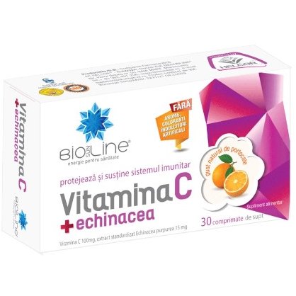 Imunitate - Vitamina C Echinaceea, 30 capsule, Helcor, farmaciamare.ro