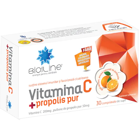 Imunitate - Vitamina C Propolis, 30 comprimate, Helcor, farmaciamare.ro