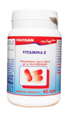 Tonice generale - Vitamina E, 40 capsule, Favisan, farmaciamare.ro