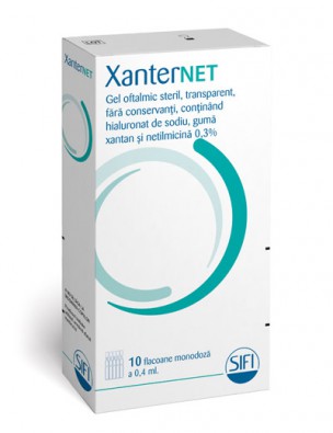 Oftalmice - XanterNet gel oftalmic 0.4 ml, 10 monodoze, Sifi, farmaciamare.ro