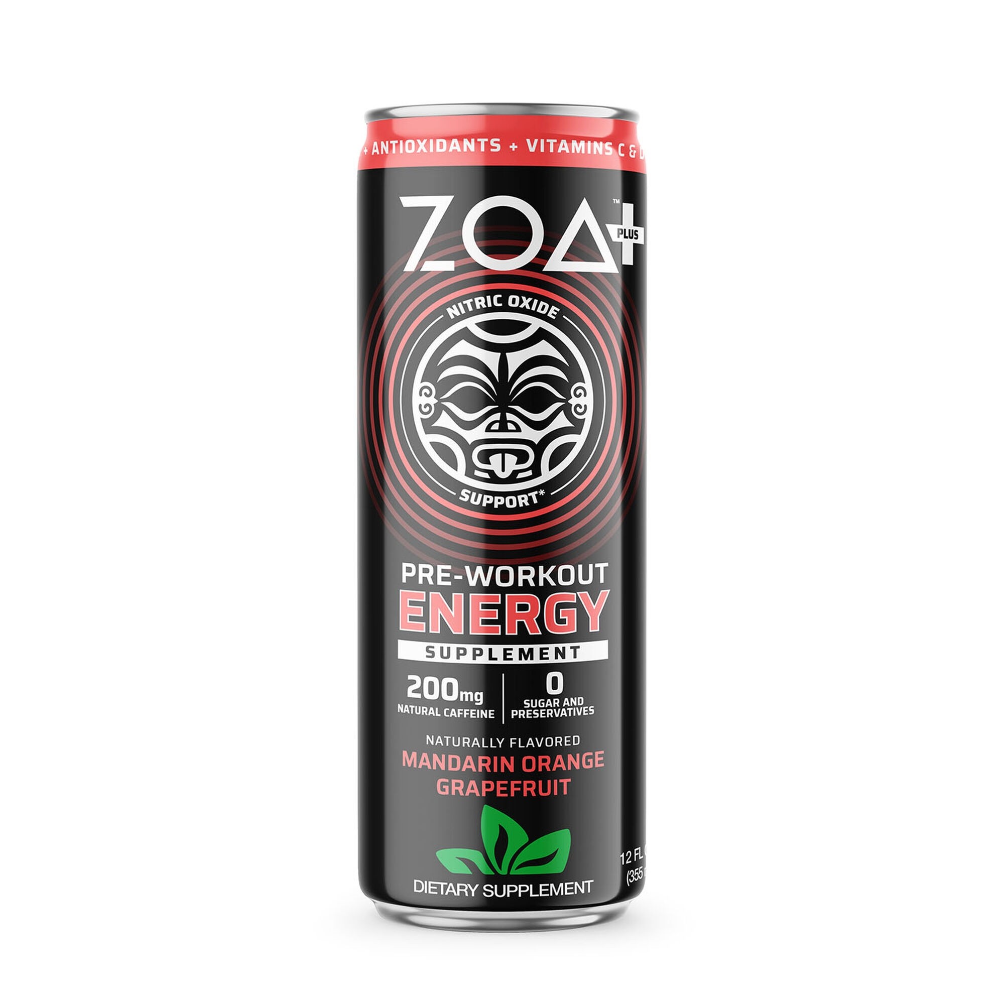 Preparate pentru efort (creșterea nivelului energetic) - ZOA+ Pre-Workout Energy Drink, bautura energizanta pre-antrenament cu aroma de mandarine si grapefruit, 355 ml, GNC, farmaciamare.ro