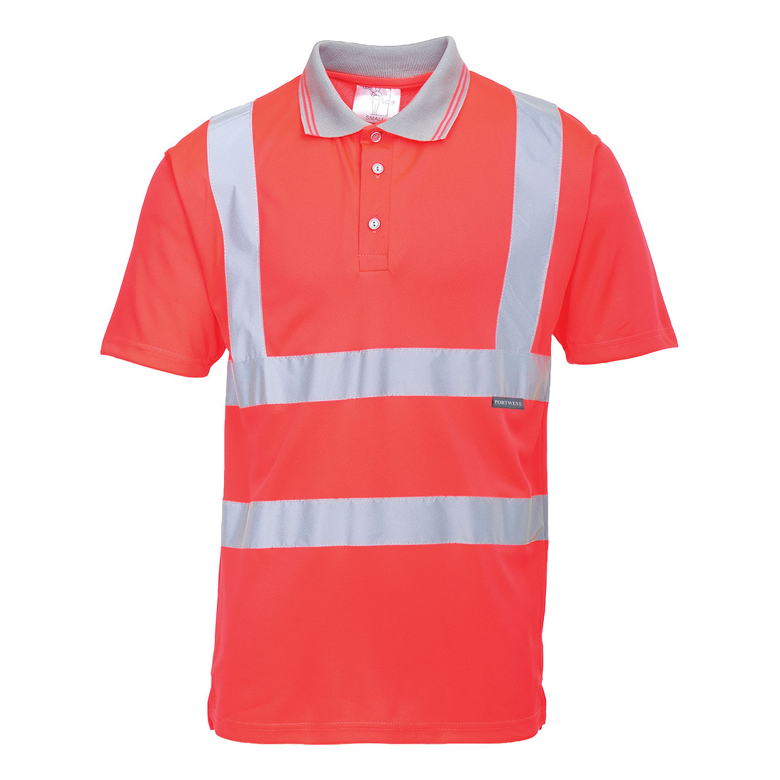 TRICOU S477 HI-VIS S/S POLO RED-M